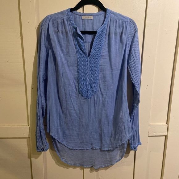 HunkyDory hi-lo hem long sleeve blouse size small - Picture 1 of 5